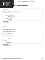 Python and SQL Interview Questions