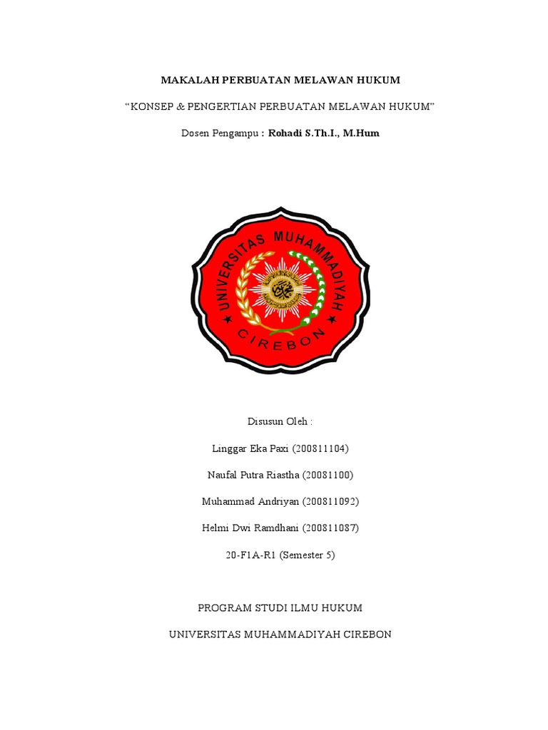 Konsep Perbuatan Melawan Hukum | PDF