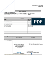 Minuta de Trabajo: Tratamientos Recomendados COVID 19