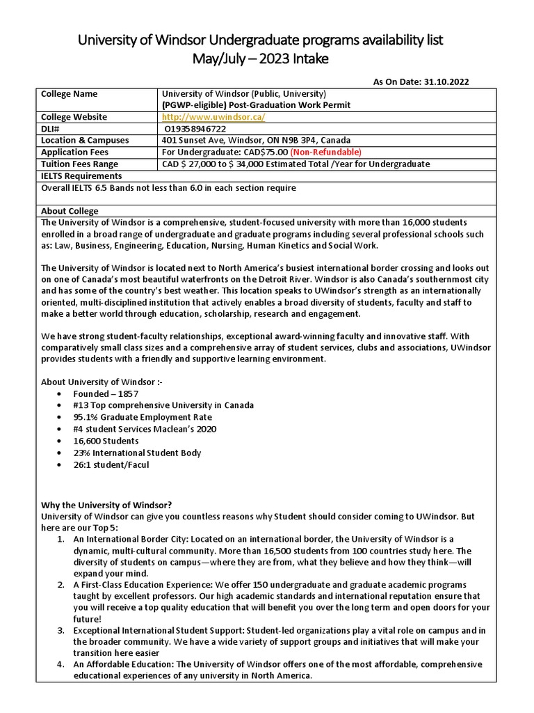 university-of-windsor-program-availability-list-for-may-2023-intake