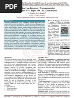 A Study On Inventory Management at Anantha PVC Pipes PVT LTD, Ananthapur