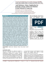 Social Media and Substance Abuse Implication For Preventive Strategies Among Adolescent Students in Urban Schools in Cameroon