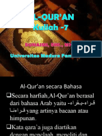 Kuliah 7, Al-Qur'an