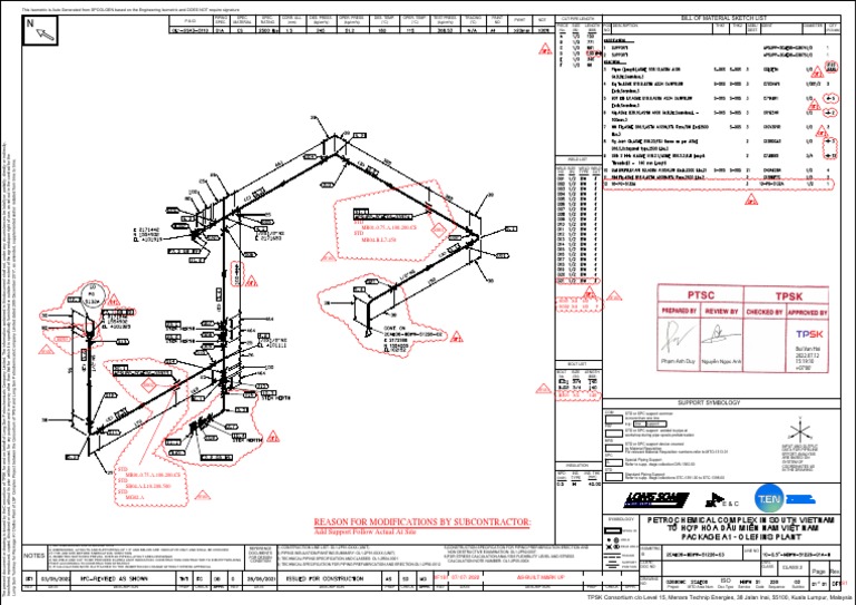 036909C 2CAE06 ISO HBFW 51226 03 0F1S1 Isometric Sketch Field Isometric ...