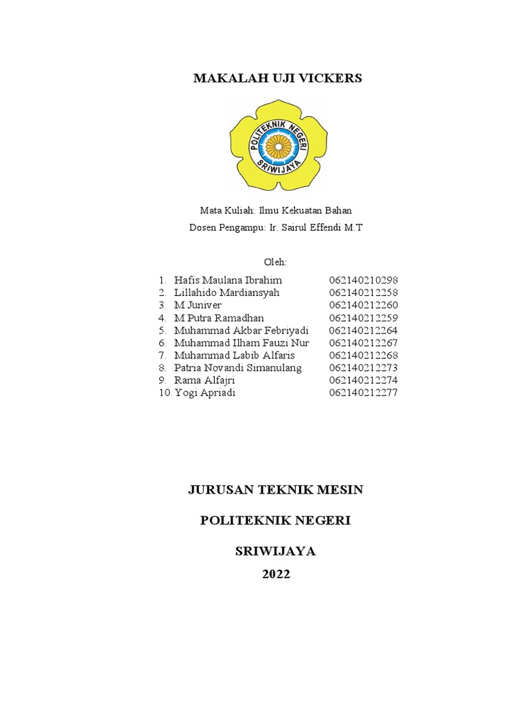 Metode Pengujian Kekerasan Vickers | PDF | Griya & Taman | Sains ...