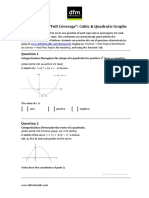 AQA IGCSE FM Cubic & Quadratic Graphs Worksheet