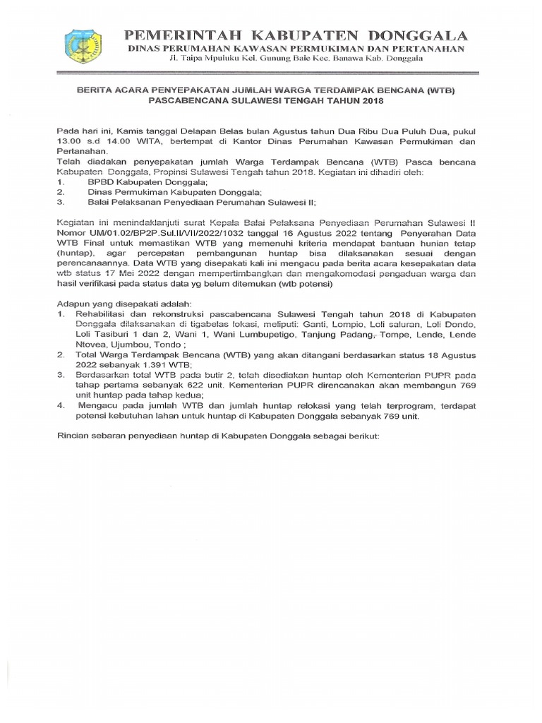 Bupati Donggala Tekankan Kesamaan Pelayanan Adminduk