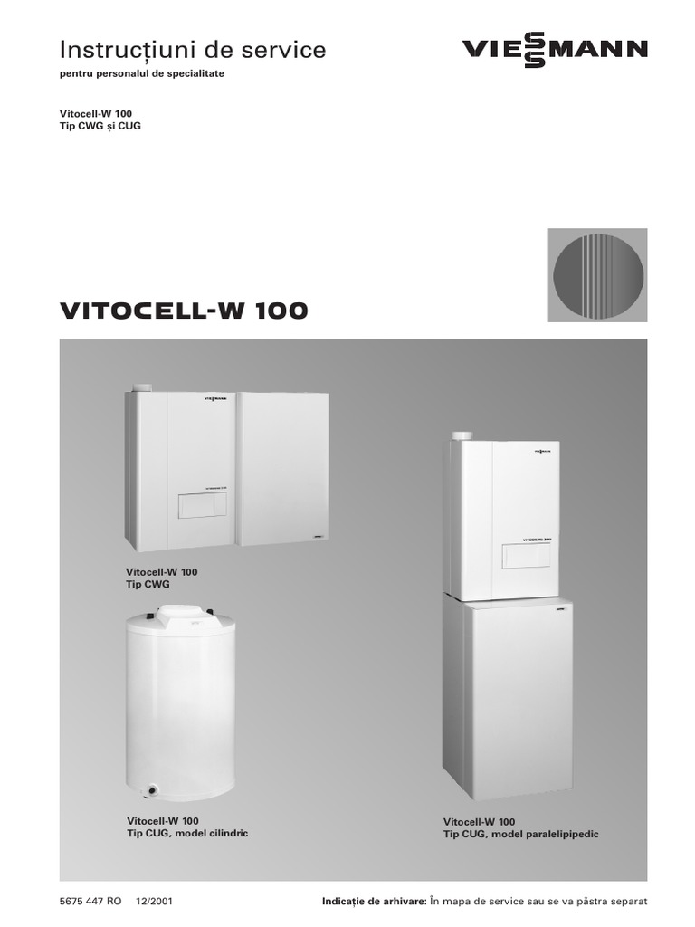 Instructiuni SA - VITOCELL - 100 | PDF
