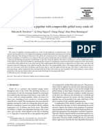 A Model for Restart of a Pipeline With Compressible Gelled Waxy Crude Oil