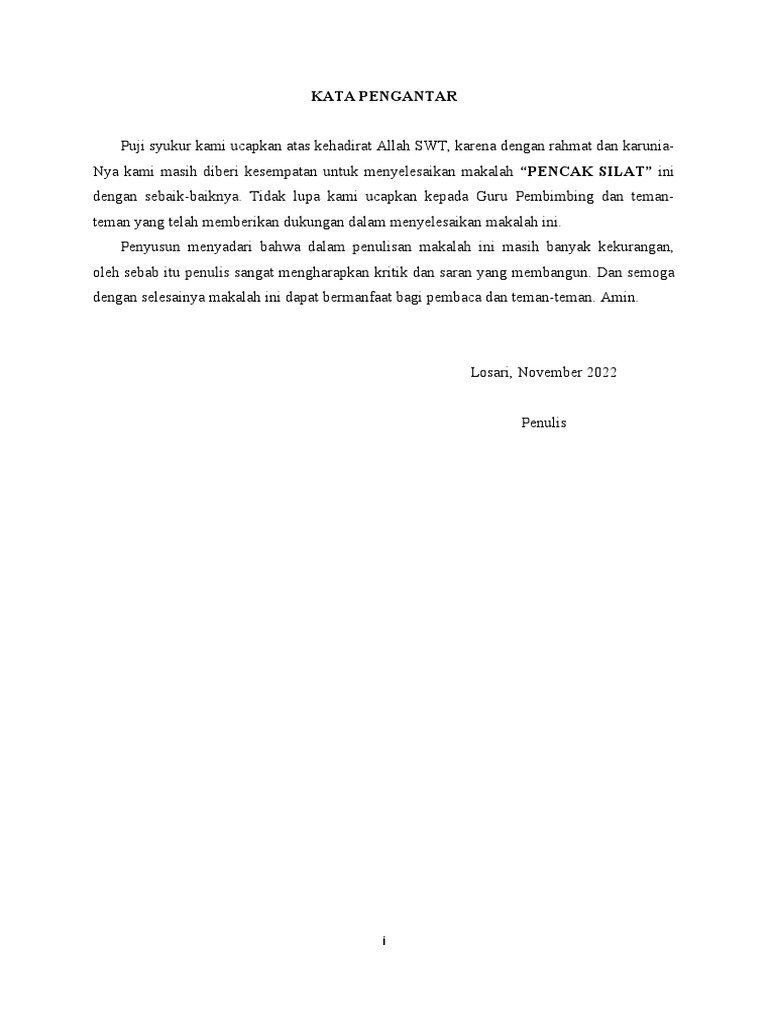 Makalah Pjok Pencak Silat | PDF