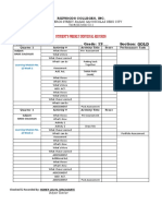 Modular Student Weekly Monitoring Records