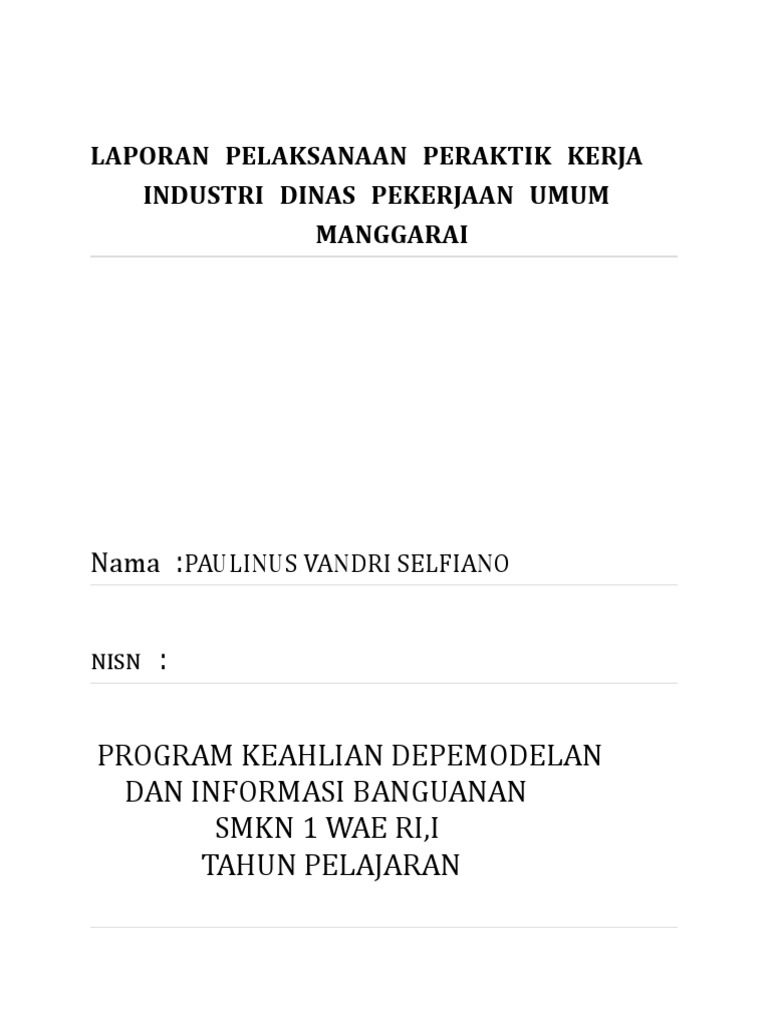 Contoh Pembuatan Laporan Laporan | PDF