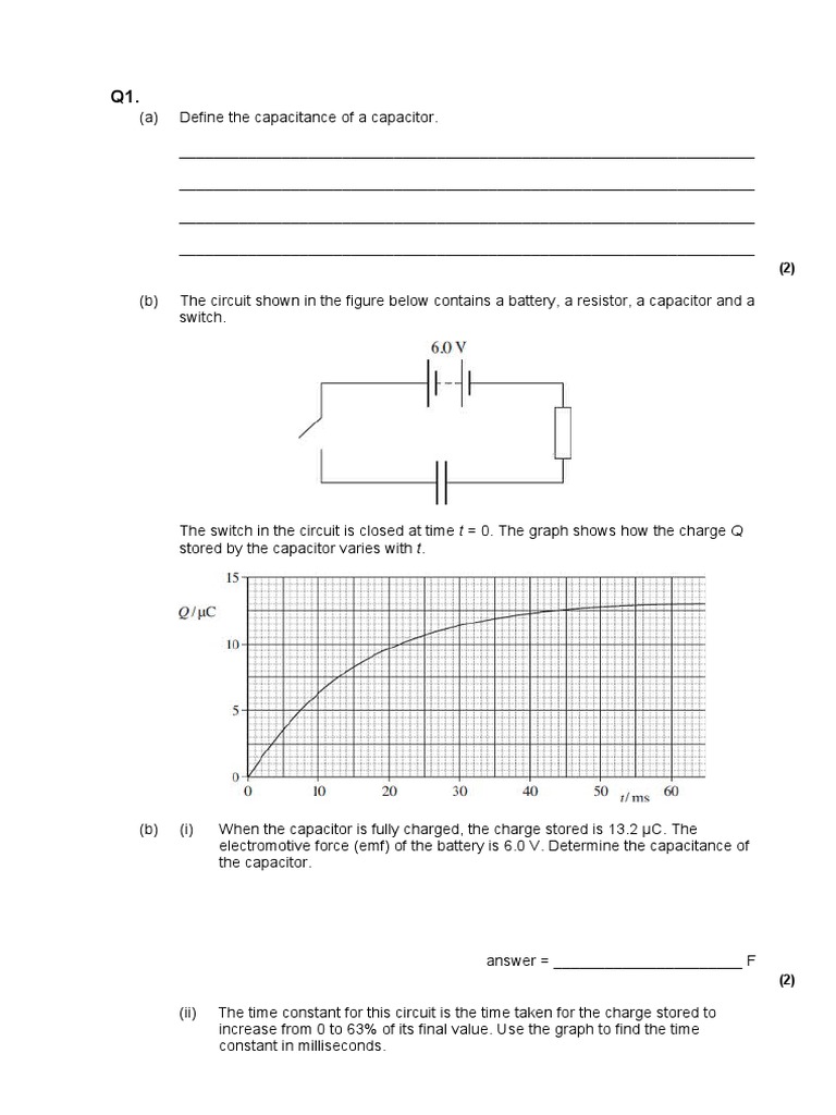 Capacitor Charging and Discharging Analysis | PDF | Capacitor | Capacitance