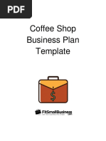 PDF Coffee Shop Business Plan Template