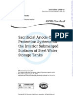 D106-16 - Sacrificial Anode Cathodic Protection Systems For The Interior Submerged Surfaces of Steel Water Storage Tanks