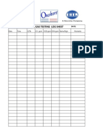 Gas Testing Checklist