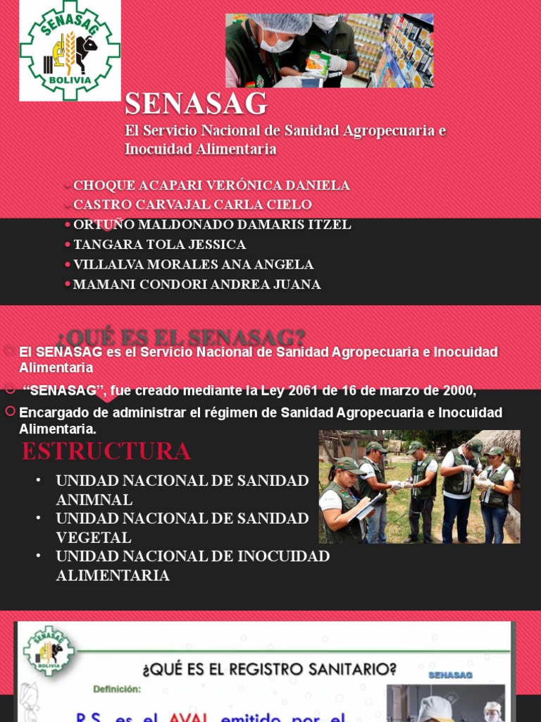Registro Sanitario SENASAG en Bolivia | PDF | Alimentos | Economias