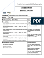 Julio Plano de Ensino Termodinamica, Ondas e Optica 1o