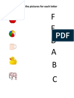 Match The Pictures For Each Letter