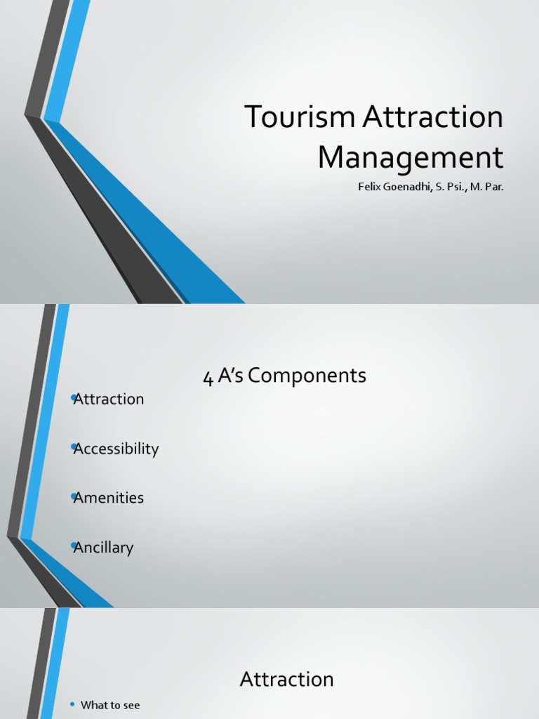 Tourism Attraction Management: Felix Goenadhi, S. Psi., M. Par | PDF