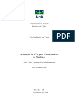 Adsorção de CO2 Por Nanocamadas de Grafeno