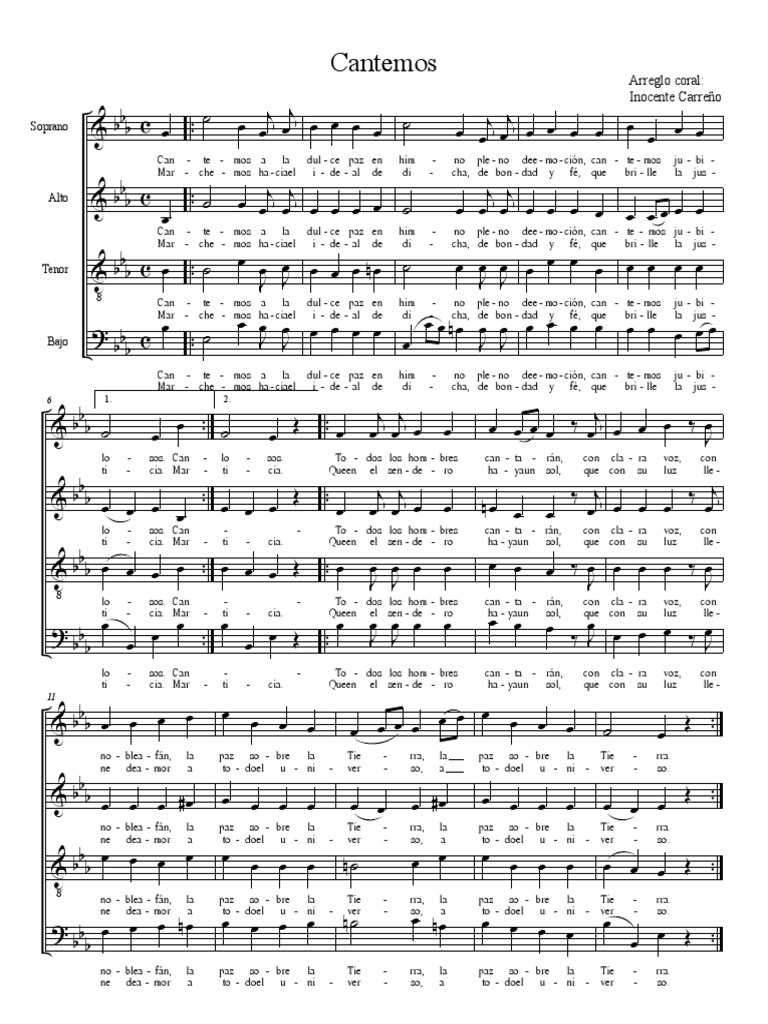 00) Carreño - Cantemos | PDF