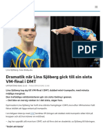 Dramatik När Lina Sjöberg Gick Till Sin Sista VM-final I DMT - SVT Sport
