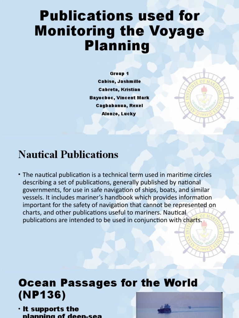 Nautical Publications for Voyage Planning | PDF | Navigation | Sailor