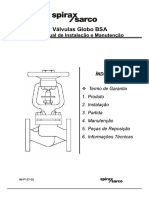Válvulas Globo BSA-Installation Maintenance Manual