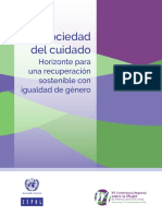 La Sociedad Del Cuidado: Horizonte para Una Recuperación Sostenible Con Igualdad de Género