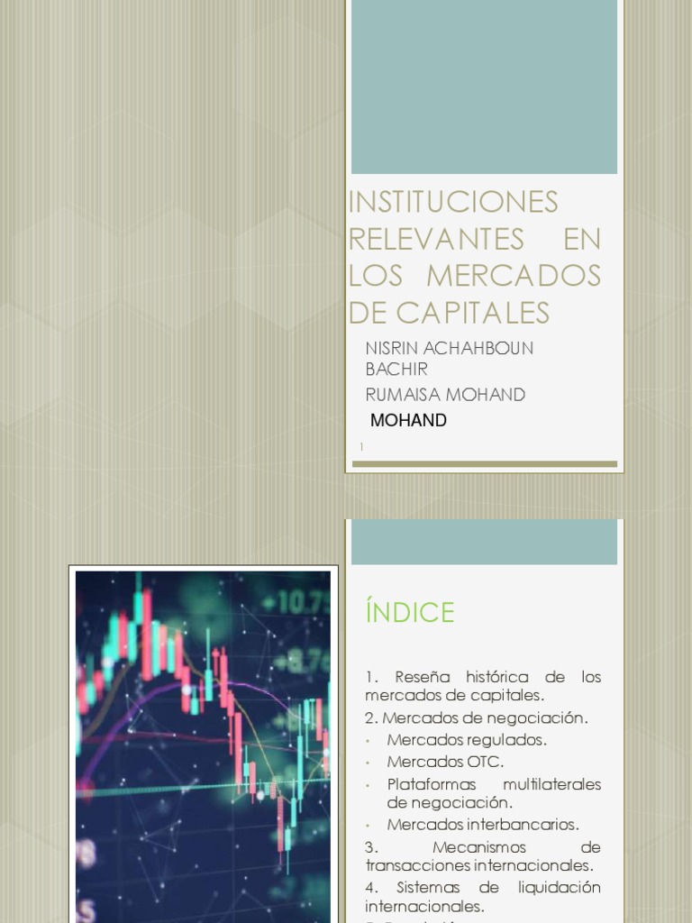 Instituciones Clave en Mercados de Capitales | PDF | Bolsa | Mercado ...