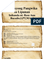 Sitwasyong Pangwika Sa Lipunan 2k22