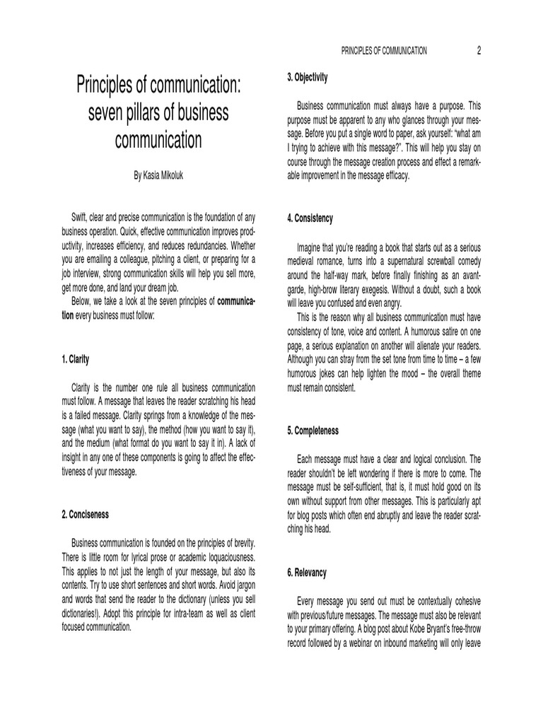 Principles of Communication | PDF | Human Communication | Cognition