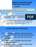 Fungsi produksi pertanian dan bentuk-bentuknya