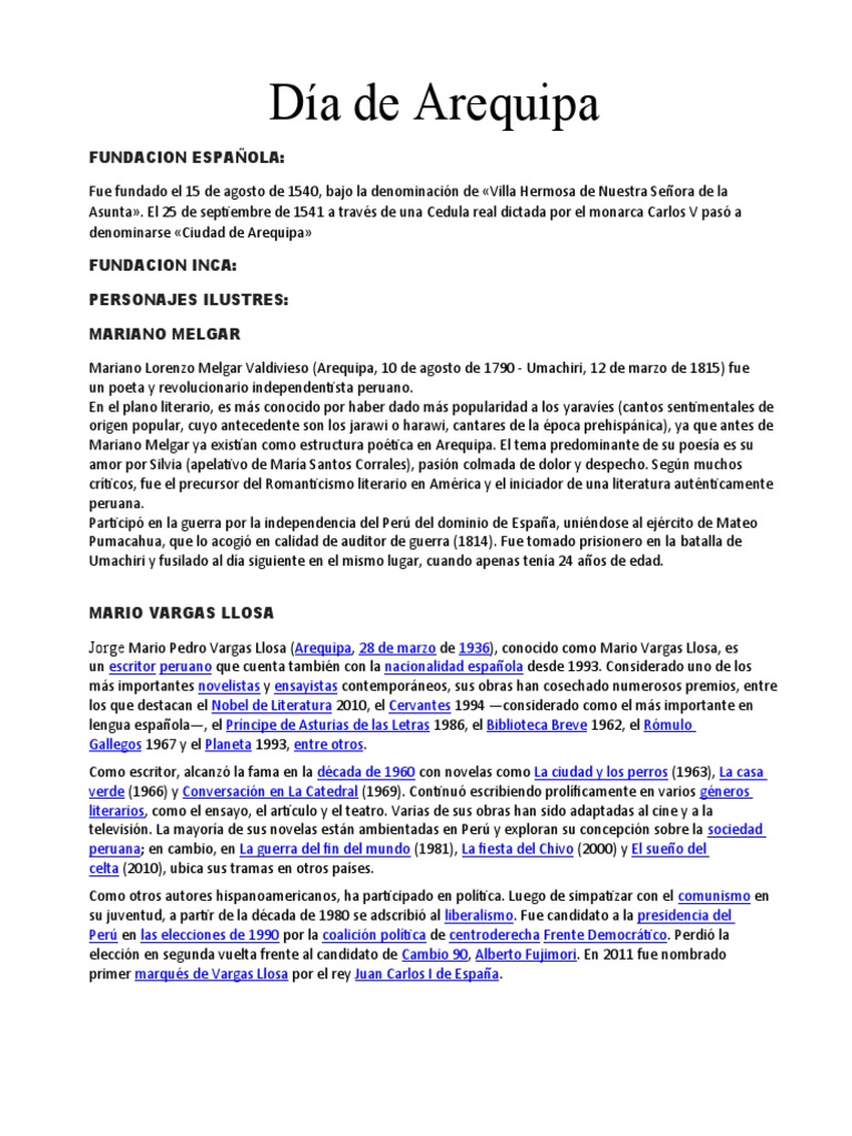 Día de Arequipa PDF