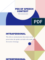 Types of Speech Context