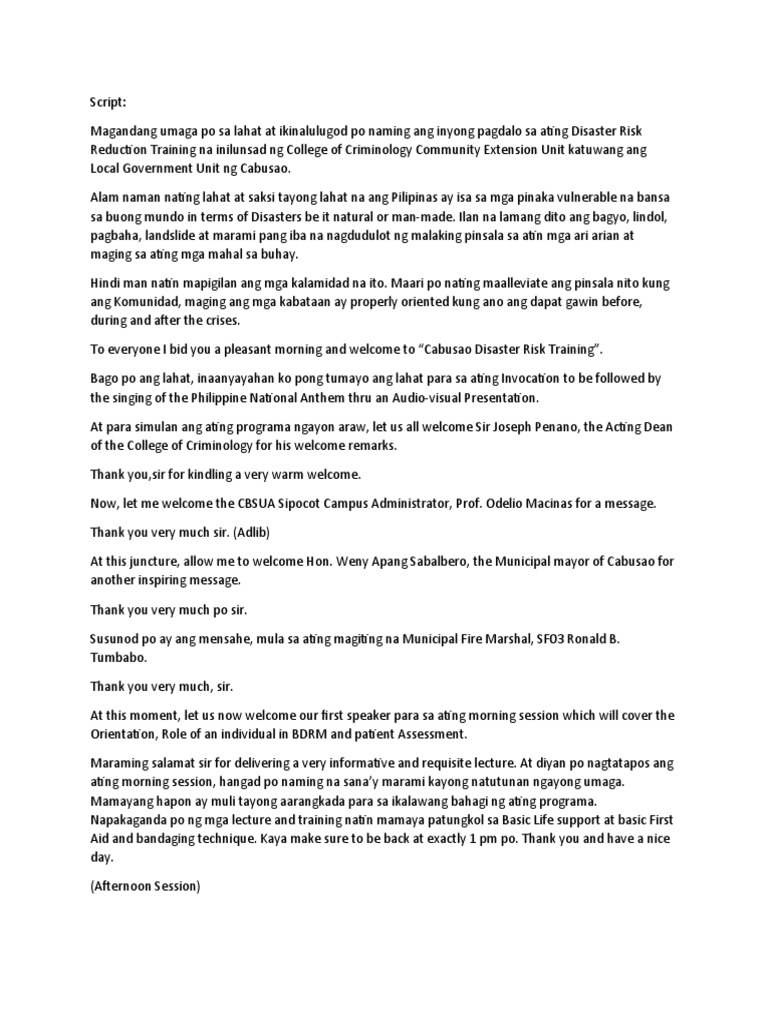 Script (Cabusao Extension Service) PDF