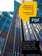 Organizational Behavior Analysis in Construction Sector