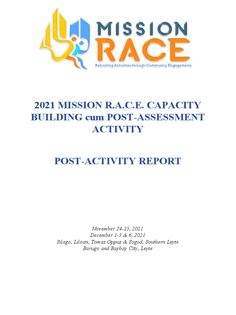 2021 Mission R.A.C.E. Post-Assessment Report | PDF | Economies | Business