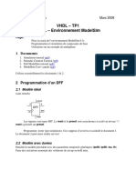 VHDL - Tp1 VHDL - Environnement Modelsim: 1 Documents