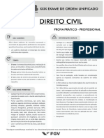 FGV 2019 Oab Exame de Ordem Unificado Xxix Segunda Fase Direito Civil Prova