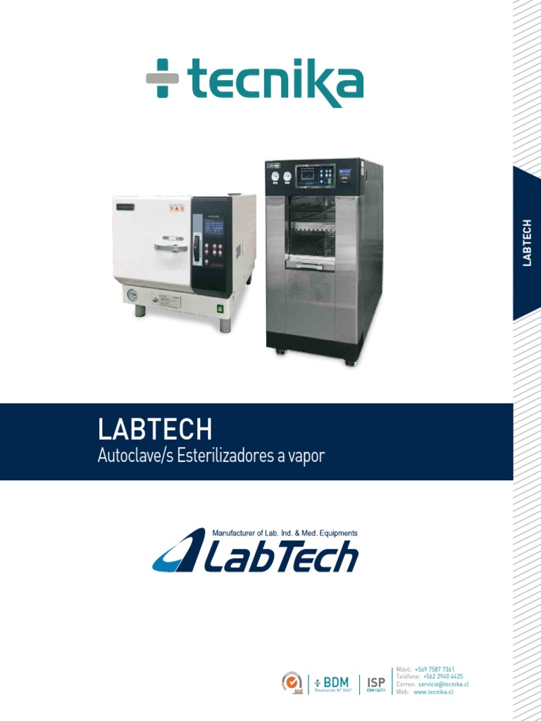 Catálogo Autoclaves Baja Capacidad Labtech PDF Vapor Agua