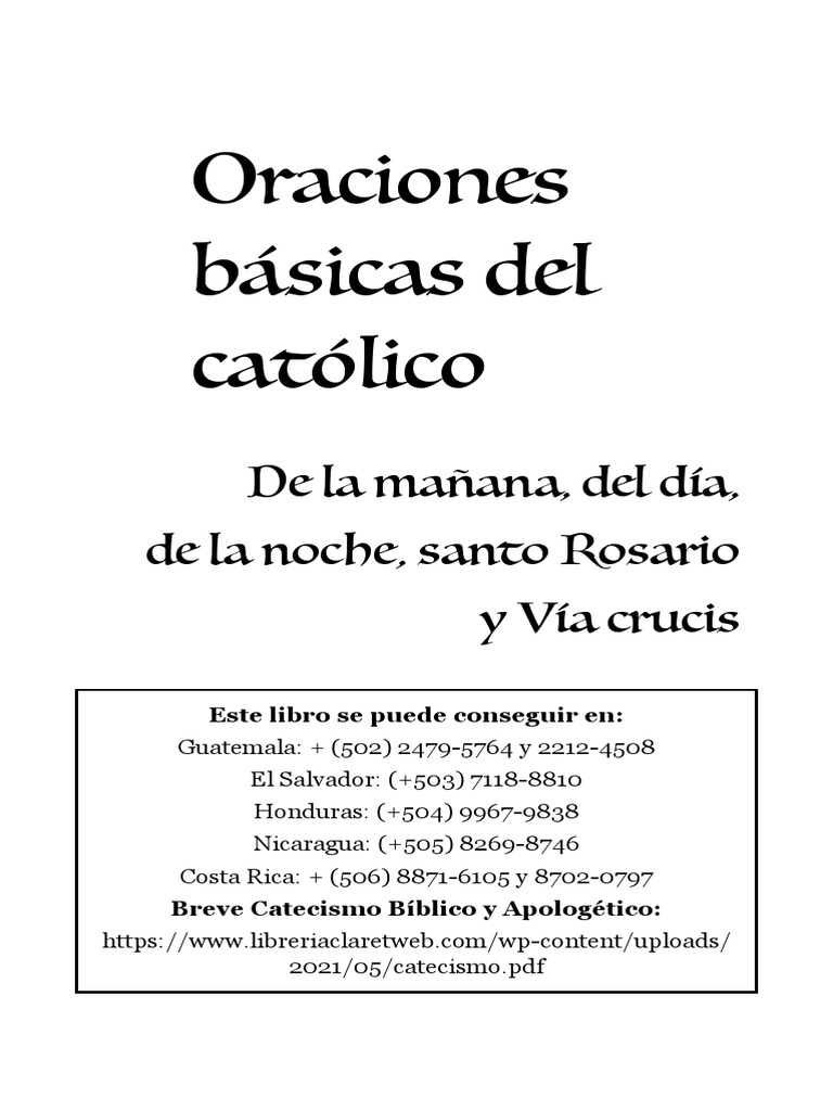 Oraciones Básicas Del Católico | PDF | María, madre de Jesús | orador ...