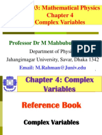 Chapter 4-Complex Variables (Part 1)