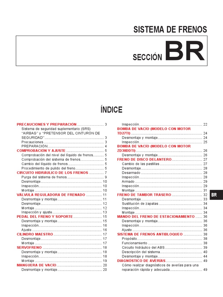 Guía Completa del Sistema de Frenos | PDF | Sistema de freno ...