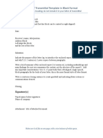 Letter of Transmittal Template