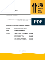 Condicionamiento instrumental y conducta de elección