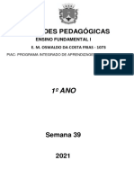 Atividades Pedag Gicas 1 Ano Semana 39 PDF