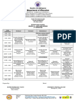 Grade 11 F2F Class Schedule - Sy 2022 2023