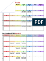 Calendario Noviembre 2022